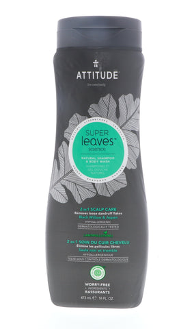 Attitude Super Leaves Shampoo & Body Wash, Black Willow & Aspen, 16 oz