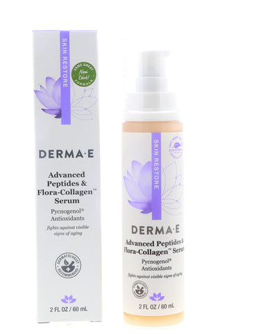 Derma-E Advanced Peptides & Flora-Collagen Serum, 2 oz 2 Pack