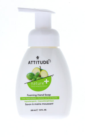 Attitude Foaming Hand Soap, Green Apple & Basil, 10 oz 2 Pack