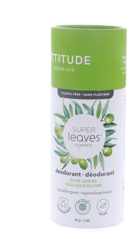 Attitude Super Leaves Deodorant, Olive Leaves, 3 oz