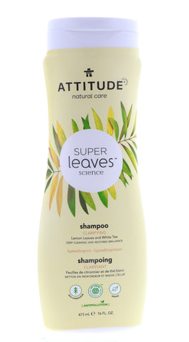 Attitude Super Leaves Clarifying Shampoo, Lemon Leaves & White Tea, 16 oz