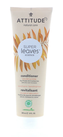 Attitude Super Leaves Volume & Shine Conditioner, Soy Protein & Cranberries, 8 oz