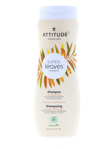 Attitude Volume & Shine Shampoo, Soy Protein & Cranberries, 16 oz