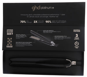 GHD Platinum+ Hair Professional Styler 1 inch - Black