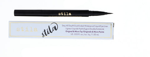 Stila Stay All Day Dual-Ended Waterproof Liquid Eye Liner, Intense Black, 0.033 oz