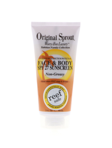 Original Sprout Face & Body SPF 27 Sunscreen, 3 oz - ASIN: B01N7HNCBD