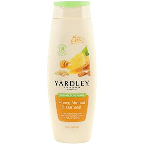 Yardley Honey Almond & Oatmeal Bath & Shower Gel, 16 oz