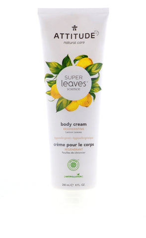 Attitude Super Leaves Regenerating Body Cream, Lemon Leaves, 8 oz