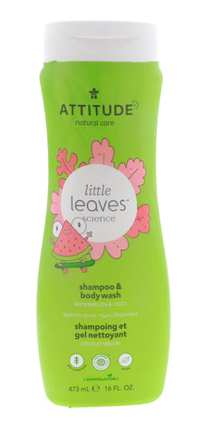 Attitude Little Leaves Shampoo & Body Wash, Watermelon & Coco, 16 oz