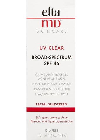 EltaMD UV Clear Broad-Spectrum SPF 46 Facial Sunscreen, 48 g / 1.7 oz