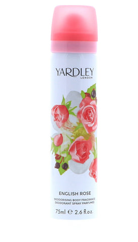 Yardley English Rose Deodorant Body Spray, 2.6 oz Pack of 3