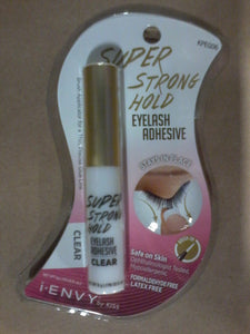Kiss I Envy Eyelash Adhesive Super Strong Hold Clear 5 Gram / 0.17 oz - ASIN: 759894932767