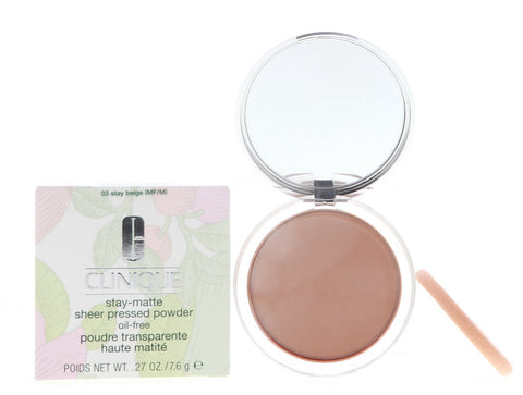 Clinique Stay-Matte Sheer Pressed Powder, 03 Stay Beige, 0.27 oz 3 Pack