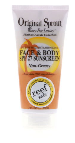 Original Sprout Face & Body SPF 27 Sunscreen, 3 oz Pack of 2