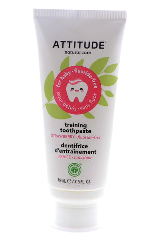 Attitude Baby Leaves Fluoride Free Training Toothpaste, Strawberry, 2.6 oz