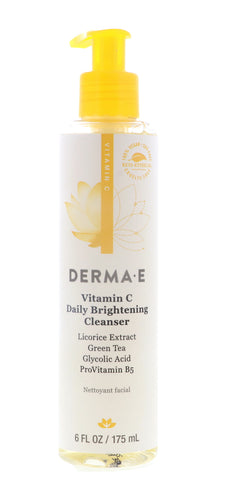 Derma-E Vitamin C Daily Brightening Cleanser, 6 oz 2 Pack