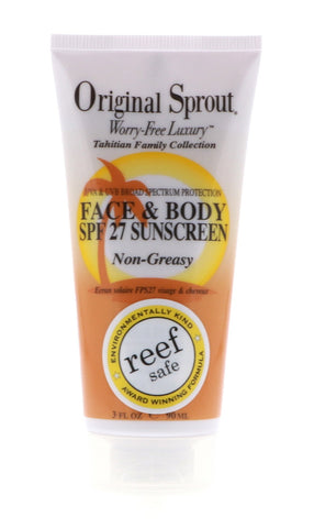 Original Sprout Face & Body SPF 27 Sunscreen, 3 oz
