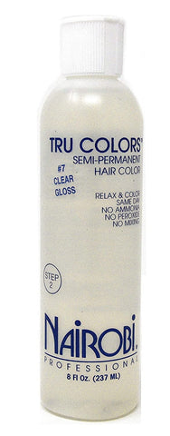 Nairobi Tru Colors Semi-Permanent Hair Color No.7 Clear Gloss, 8 oz