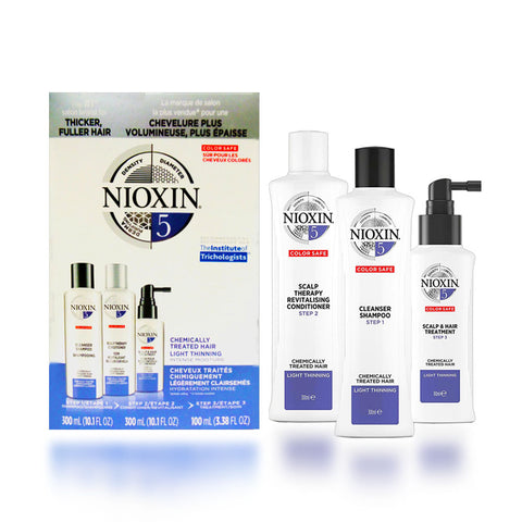 Nioxin System 5 Trio: Cleanser Shampoo, 10.1 oz & Scalp Therapy Conditioner, 5 oz & Scalp Treatment, 3.38 oz