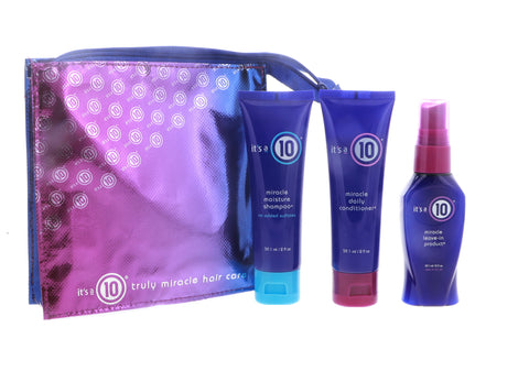 It's a 10 Miracle Travel Set (Shampoo 2oz, Conditioner 2oz & Leave-in 2oz)