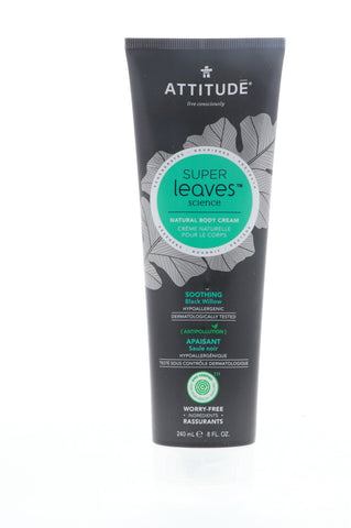 Attitude Super Leaves Soothing Body Cream, Black Willow, 8 oz