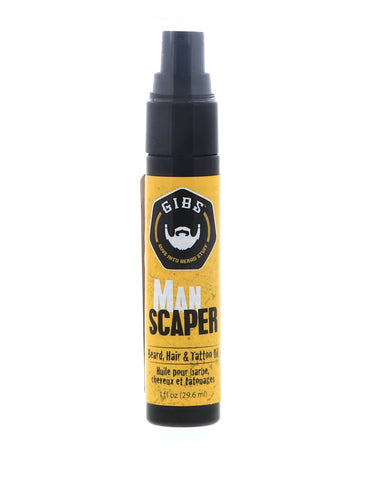 Gibs Man Scaper Beard, Hair & Tattoo Oil, 1 oz Pack of 3 3 Pack