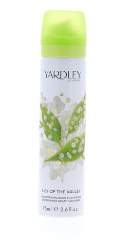Yardley Lily of the Valley Deodorising Body Fragrance, 2.6 oz Pack of 2