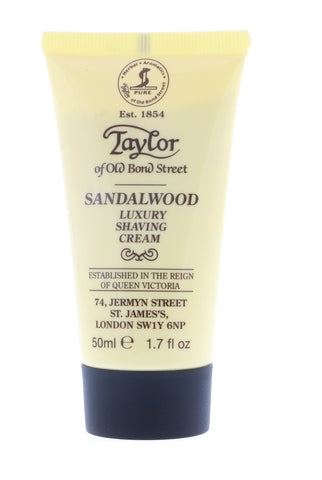 Taylor of Old Bond Street Shaving Cream Tube, Sandalwood, 1.7 oz