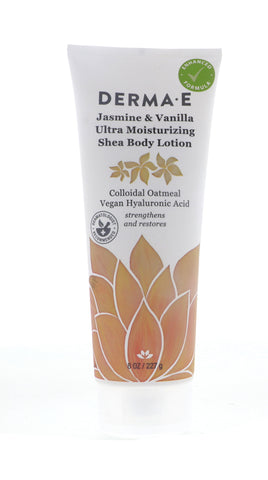 Derma-E Jasmine & Vanilla Hydrating Shea Body Lotion, 8 oz