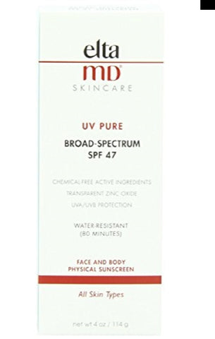 EltaMD UV Pure Broad-Spectrum SPF 47 Face & Body Physical Sunscreen, 114 g / 4 oz