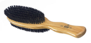 Kent CC20 - A Cherry wood, natural bristle clothes brush. Double-sided; stiff and soft bristle.