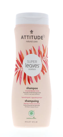 Attitude Super Leaves Color Care & Repair Shampoo, Avocado Oil & Pomegranate, 16 oz