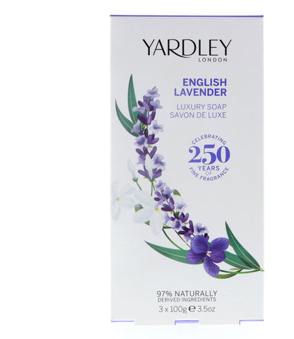 Yardley English Lavender Luxury Soap, 3 x 3.5 oz