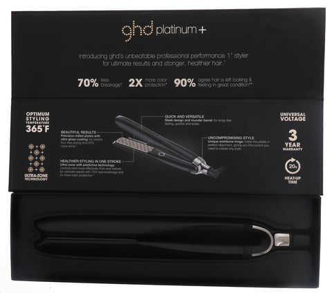 GHD Platinum+ Hair Professional Styler 1 inch - Black