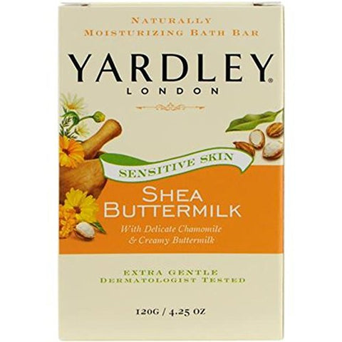 Yardley London Sensitive Skin Naturally Moisturizing Bath Bar, Shea Buttermilk, 4.25 Oz - ID: 48319782
