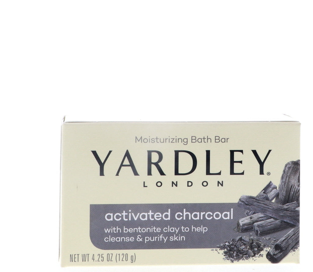 Yardley Activated Charcoal Moisturizing Bath Bar 4.25 oz
