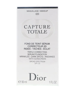 Dior Capture Total Triple Correcting Serum Foundation SPF25, No.020 Light Beige, 1 oz