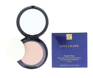 Estee Lauder Double Wear Stay-In-Place Matte Powder Foundation SPF10, 3C2 Pebble, 0.42 oz