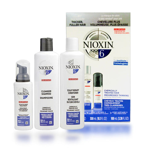 Nioxin System 6 Trio: Cleanser Shampoo, 10.1 oz & Scalp Therapy Conditioner, 5 oz & Scalp Treatment, 3.38 oz