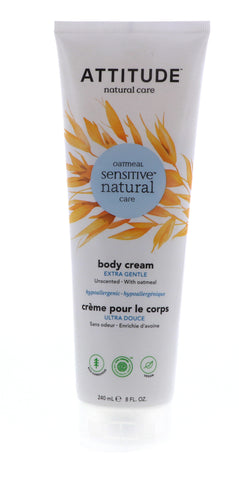 Attitude Extra Gentle Body Cream, Unscented, 8 oz