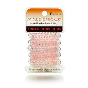 Mixed Chicks Clear Light Pink Spring Bands