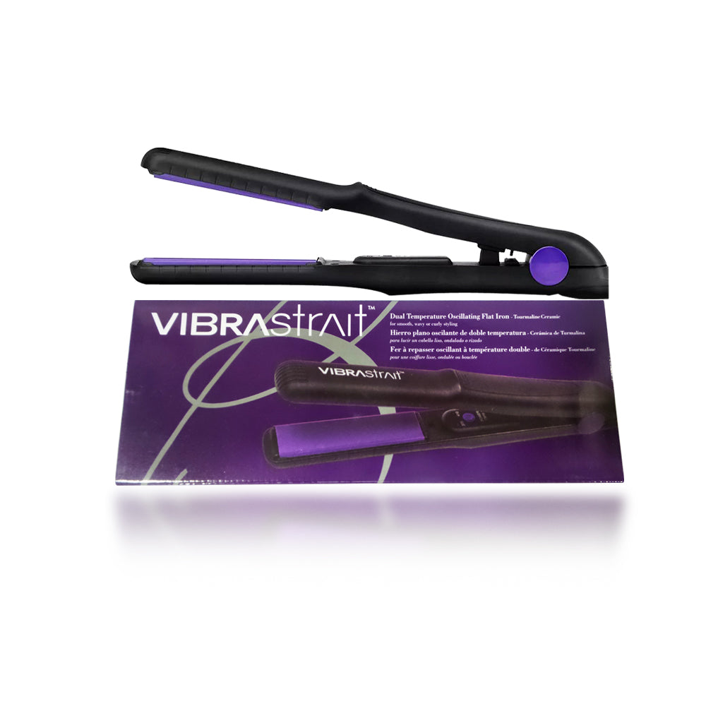 Brocato VIBRAstrait Dual Temperature Oscillating Flat Iron, 1", Purple