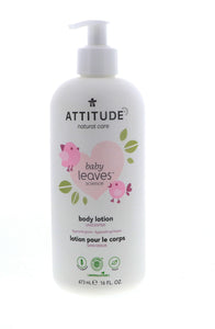 Attitude Baby Leaves Body Lotion, Fragrance Free, 16 oz